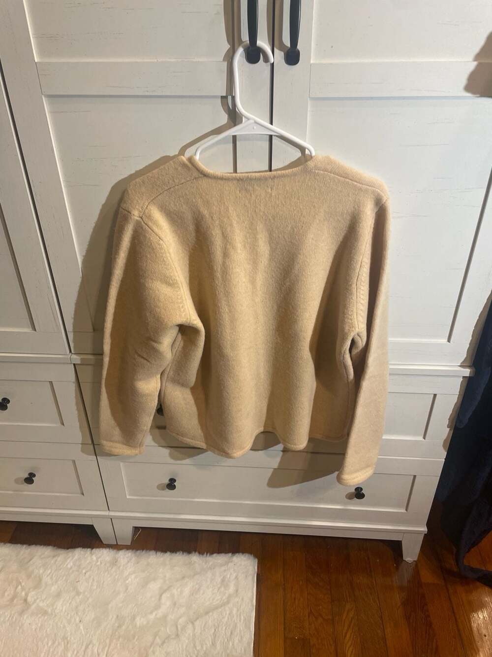 Pendleton Vintage 100% Lambswool Embroidered Leaf Cardigan Sweater L Yellow - Picture 3 of 6